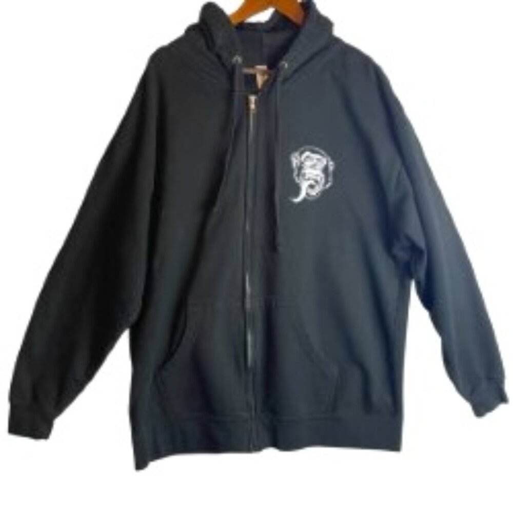 INDEPENDENT TRADING CO MENS BLACK ZIP UP HOODIE GAS MONKEY GARAGE DALLAS TX 2XL